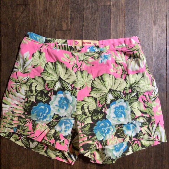 NEW ! vintage Gidget Boho Flower Women's Floral Pink Shorts